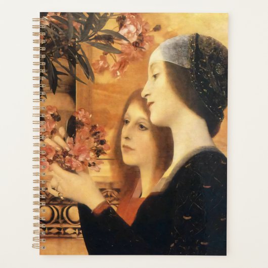 Twee meisjes met een oleander van Gustav Klimt Planner (Voorkant)