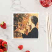 Twee meisjes met een oleander van Gustav Klimt Servet (Insitu)