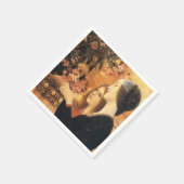 Twee meisjes met een oleander van Gustav Klimt Servet (Hoek)