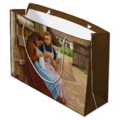 Twee Meisjes Met Naaldwerk Zittend In Een Boerderi Groot Cadeauzakje (Achterkant Gekanteld)