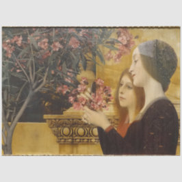 Twee meisjes & oleanderstruik, door Gustav Klimt Tissuepapier