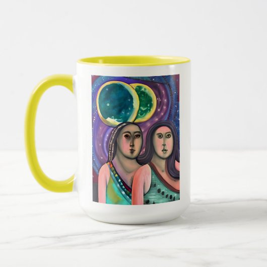 Twee meisjes onder de manen mok (Links)