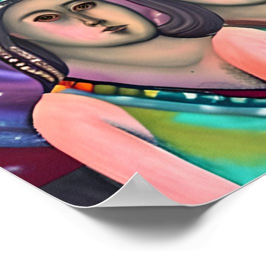 Twee meisjes onder de manen poster (Hoek)