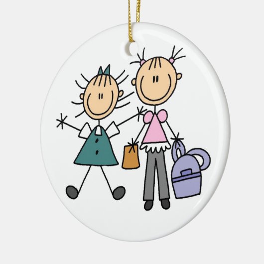 Twee meisjes Ornament (Links)