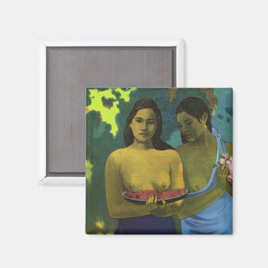 Twee meisjes, Paul Gauguin Magneet (Voorkant / Achterkant)