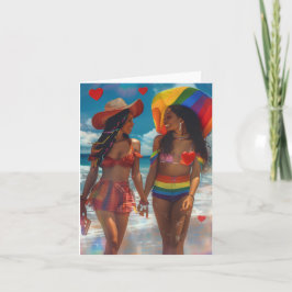 Twee Meisjes Valentijns Liefde Digitale Kunst Feestdagen Kaart