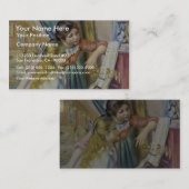 Twee meisjes van de Piano, van Pierre-Auguste Reno Visitekaartje (Voorkant / Achterkant)