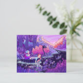 Twee meisjes varen de Black River op Briefkaart (Staand voorkant)