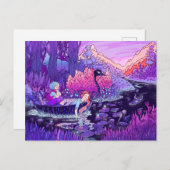 Twee meisjes varen de Black River op Briefkaart (Voorkant / Achterkant)