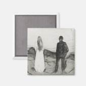 Twee menselijke wezens. De eenzame Edvard Munch Magneet (Voorkant / Achterkant)