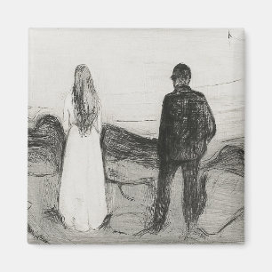 Twee menselijke wezens. De eenzame Edvard Munch Magneet