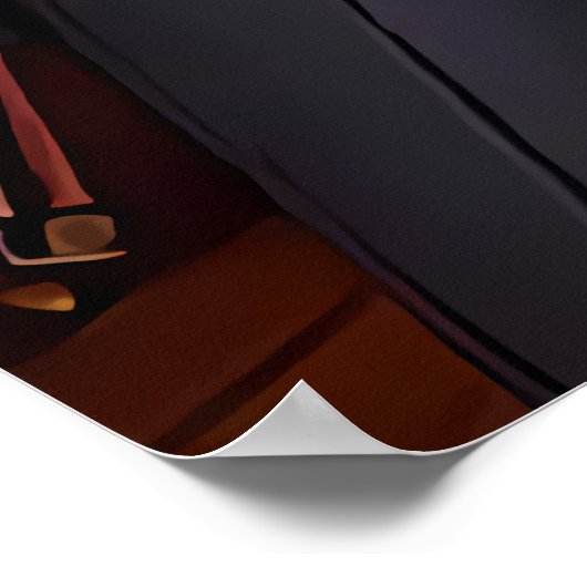 Twee mensen dansen | AI Art Poster (Hoek)