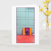 Twee mensen zonder wenskaart kaart (Gele Bloem)