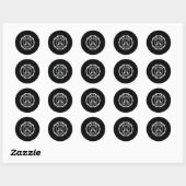 Twee meren ronde sticker (Vel)