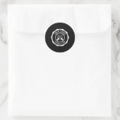 Twee meren ronde sticker (Tas)