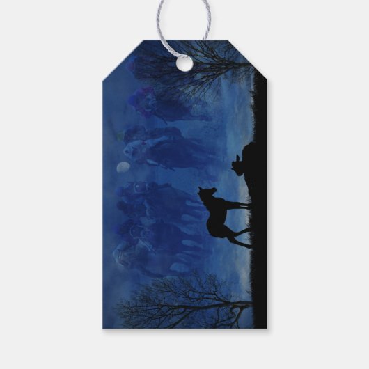 Twee met de thorax gefokte kalveren Label Cadeaulabel (Voorkant)