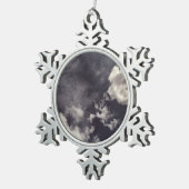 Twee metalen wolken tin sneeuwvlok ornament (Rechts)