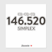 Twee meter simplex-radiofrequentie sticker (Vel)