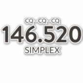 Twee meter simplex-radiofrequentie sticker (Voorkant)