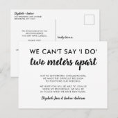 Twee Meter Uit elkaar Uitgesteld Wijziging Datum T Aankondigingskaart (Voorkant / Achterkant)