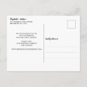 Twee Meter Uit elkaar Uitgesteld Wijziging Datum T Aankondigingskaart (Achterkant)