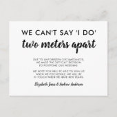 Twee Meter Uit elkaar Uitgesteld Wijziging Datum T Aankondigingskaart (Voorkant)