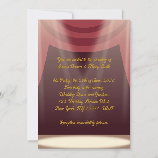 Twee mieren in het liefdespodium lichten theater b kaart (Achterkant)