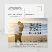 Twee minder foto's van vissen sparen de aankondigi briefkaart (Voorkant / Achterkant)