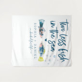 Twee minder vis in de Zee bruiloft achtergrond ban Wandkleed (Voorkant (horizontaal))