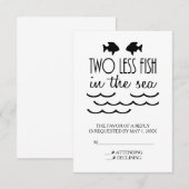 Twee Minder Vis in het Zee Bruiloft RSVP Kaartje (Voorkant / Achterkant)