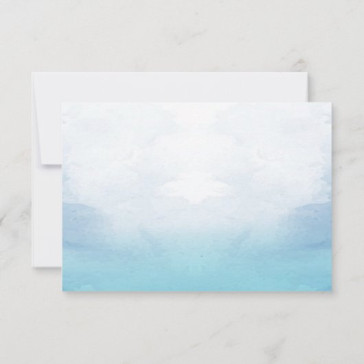 Twee minder vis in het Zee Zomer Bruiloft RSVP Kaa (Achterkant)