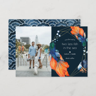 Twee minder vissen Aankondiging foto-Verloving