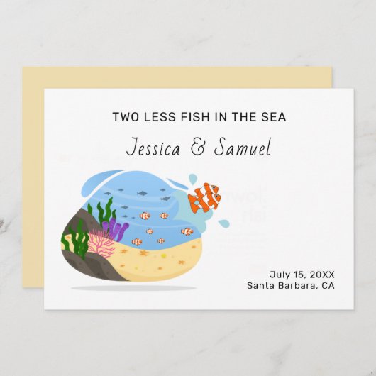  Twee minder vissen in de aankondiging van het Zee (Voorkant / Achterkant)