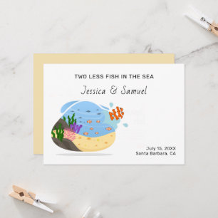  Twee minder vissen in de aankondiging van het Zee