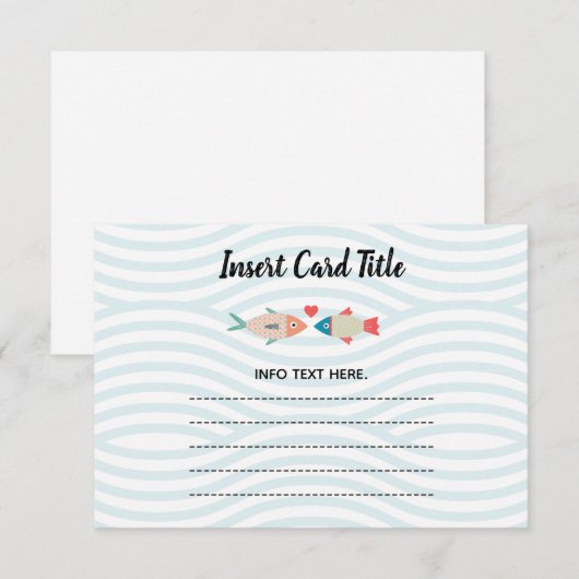 Twee minder vissen in de zee, bijvoegkaart 2 informatiekaartje (Voorkant / Achterkant)