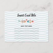 Twee minder vissen in de zee, bijvoegkaart 2 informatiekaartje (Voorkant)