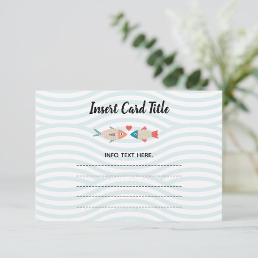 Twee minder vissen in de zee, bijvoegkaart 2 informatiekaartje (Staand voorkant)