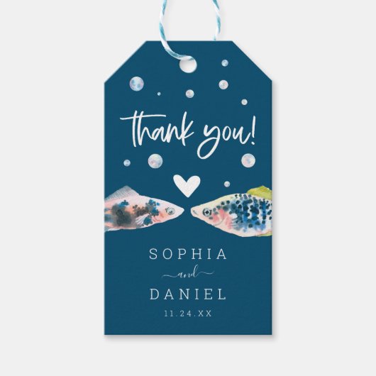 Twee minder vissen in de Zee Cadeaulabel (Voorkant)