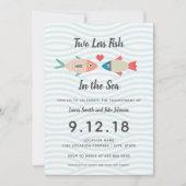 Twee minder vissen in de Zee // Engagement Party Kaart (Voorkant)