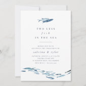 Twee minder vissen in de Zee Engagement Party Kaart (Voorkant)