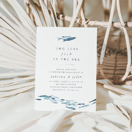 Twee minder vissen in de Zee Engagement Party Kaart
