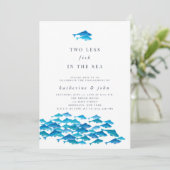 Twee minder vissen in de Zee Engagement Party Kaart (Staand voorkant)
