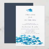 Twee minder vissen in de Zee Engagement Party Kaart (Voorkant / Achterkant)