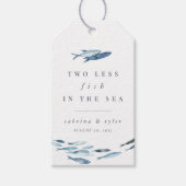 Twee minder vissen in de zee gepersonaliseerd cadeaulabel (Voorkant)