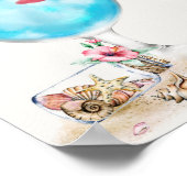 Twee minder vissen in de zee handtekening drank bo poster (Hoek)