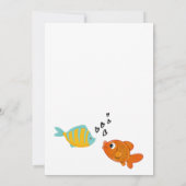 Twee minder vissen in de Zee-koppelkast nodigt uit Kaart (Achterkant)