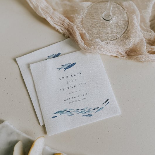 Twee minder vissen in de Zee op persoonlijke titel Servet