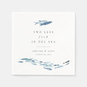 Twee minder vissen in de Zee op persoonlijke titel Servet (Voorkant)