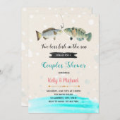 Twee minder vissen in de Zee Shower-uitnodiging Kaart (Voorkant / Achterkant)