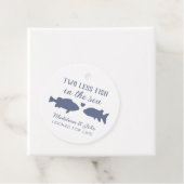 Twee minder vissen in de Zee stelletster Bedankjes Labels (In situ)